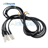 1M/2M/2.5M/3M Waterproof DS18B20 Digital Temperature Sensor Thermometer Waterproof Sensor Probe Stainless Steel
