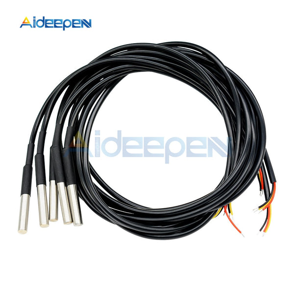 1M/2M/2.5M/3M Waterproof DS18B20 Digital Temperature Sensor Thermometer Waterproof Sensor Probe Stainless Steel