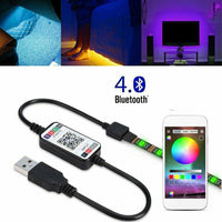 1M 2M 3M 4M 5M 5V USB Power bluetooth LED Strip Light 5050 RGB 30LED/M Music Remote APP Control TV Backlight Flexible Light Tape on AliExpress