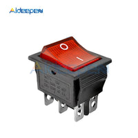 1PCS KCD4 Rocker Switch Power Switch 2 position/3 position 6 Pins Electrical equipment With Light Switch 16A 250VAC/ 20A 125VAC