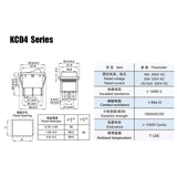 1PCS KCD4 Rocker Switch Power Switch 2 position/3 position 6 Pins Electrical equipment With Light Switch 16A 250VAC/ 20A 125VAC