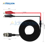 1Set Multifunction Combination Test Cable Wire BNC Male Plug to Dual Alligator Clip Oscilloscope Test Probe Lead Cable 1M