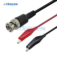 1Set Multifunction Combination Test Cable Wire BNC Male Plug to Dual Alligator Clip Oscilloscope Test Probe Lead Cable 1M