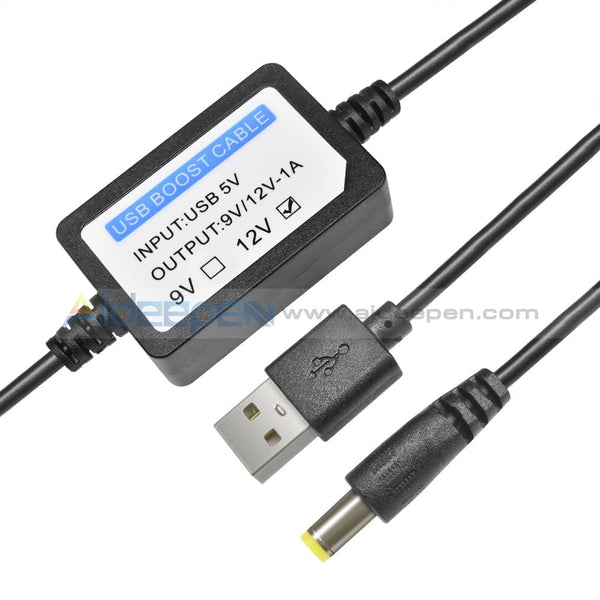 1A USB to DC Convert Cable 5V to 9V/12V Round Hole Boost Cable 5.5