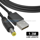 1A Usb To Dc Convert Cable 5V 9V/12V Round Hole Boost 5.5*2.1Mm 4.26Ft Step Up Module