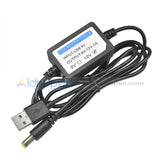 1A Usb To Dc Convert Cable 5V 9V/12V Round Hole Boost 5.5*2.1Mm 4.26Ft Step Up Module