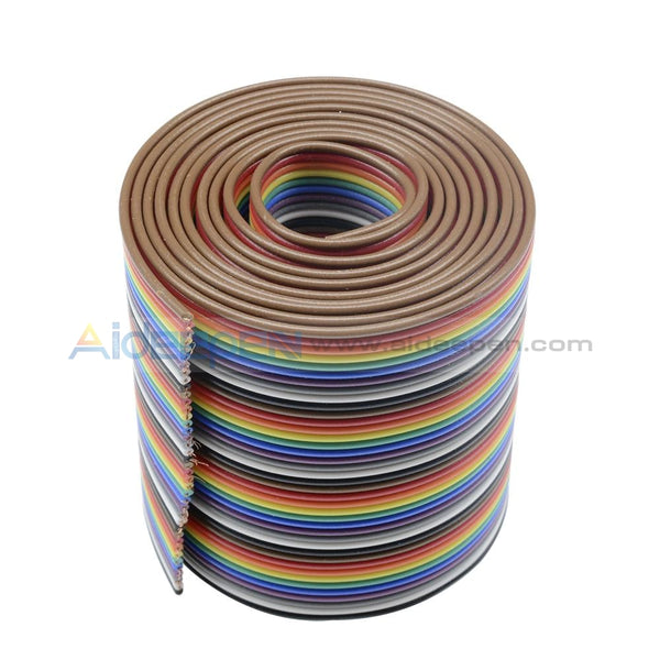 1M 3.3Ft 40 Way Pin Flat Color Rainbow Ribbon Idc Cable Wire Basic Tools