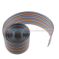 1M 3.3Ft 40 Way Pin Flat Color Rainbow Ribbon Idc Cable Wire Basic Tools
