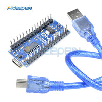 1pcs Nano 3.0 Mini USB Driver ATmega328 5V 16M Micro Controller Board for arduino Nano CH340 V3.0 with USB cable