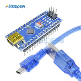 1pcs Nano 3.0 Mini USB Driver ATmega328 5V 16M Micro Controller Board for arduino Nano CH340 V3.0 with USB cable