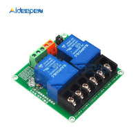 2 Channel DC 5V 12V 24V Relay 30A Optocoupler Isolation Module High and Low Level Trigger Relay for Smart Home PLC Control