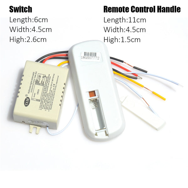 2/3 Ways ON/OFF 220V Wireless Digital Lamp Light RF Remote Control Switch