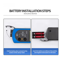 AC DC Digital Clamp Meter Multimeter True RMS Capacitance NCV Ohm Hz Tester DC AC Current Voltage Ampere Ammeter ST201