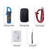 AC DC Digital Clamp Meter Multimeter True RMS Capacitance NCV Ohm Hz Tester DC AC Current Voltage Ampere Ammeter ST201