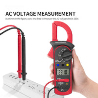 AC DC Digital Clamp Meter Multimeter True RMS Capacitance NCV Ohm Hz Tester DC AC Current Voltage Ampere Ammeter ST201