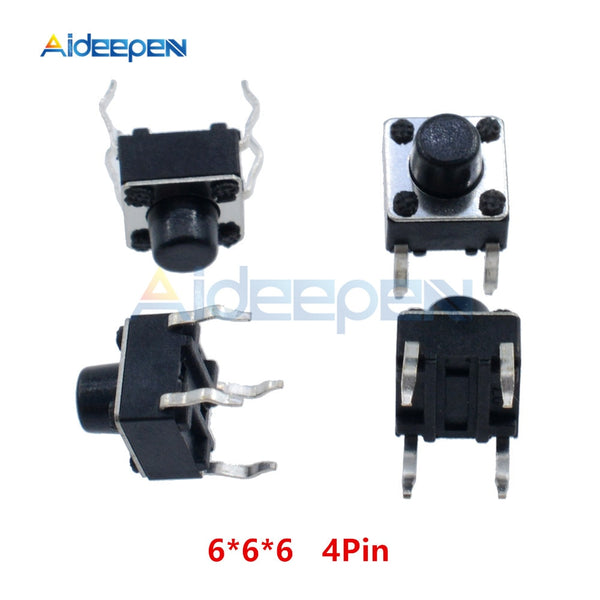 20pcs/Lot 6X6X6MM Tact Switch Push Button Switch Micro Switches 4Pin