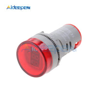 22MM AD16 22DSV AC60 500V Mini Voltage Meter LED Digital Display AC Voltmeter Indicator Pilot Lamp Red