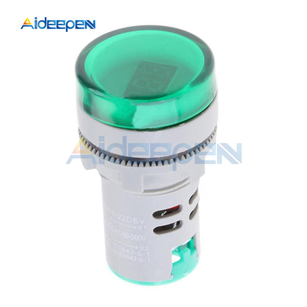 22MM AD16 22DSV AC60 500V Mini Voltage Meter LED Digital Display AC Voltmeter Indicator Pilot Lamp