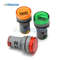 22MM AD16 22DSV Digital LED AC Voltmeter AC60 500V Voltage Meter Gauge Tester Indicator Lamp Pilot Blue Orange White Red Green