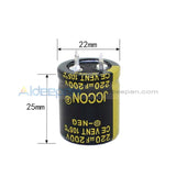 25V-450V Aluminum Electrolytic Capacitor High Frequency Low Impedance Through Hole 200V220Uf 22X25Mm