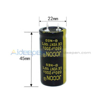 25V-450V Aluminum Electrolytic Capacitor High Frequency Low Impedance Through Hole 200V680Uf 22X45Mm