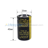 25V-450V Aluminum Electrolytic Capacitor High Frequency Low Impedance Through Hole 450V220Uf 25X40Mm