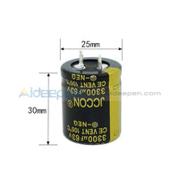 25V-450V Aluminum Electrolytic Capacitor High Frequency Low Impedance Through Hole 63V3300Uf 25X30Mm