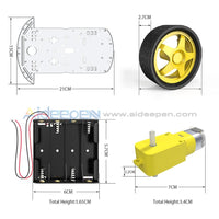 2Wd Car Chassis Diy Kit Motor Smart Robot Speed Encoder Battery Box