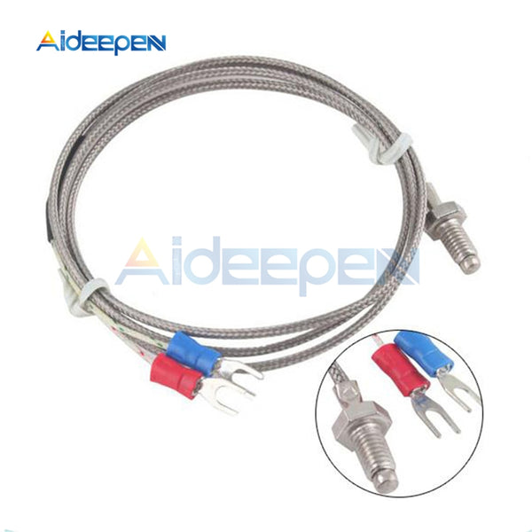 3.3ft K Type Thermocouple Temperature Controller Thermometer 0 800C Sensor Probe 1M Cable 6mm Thread