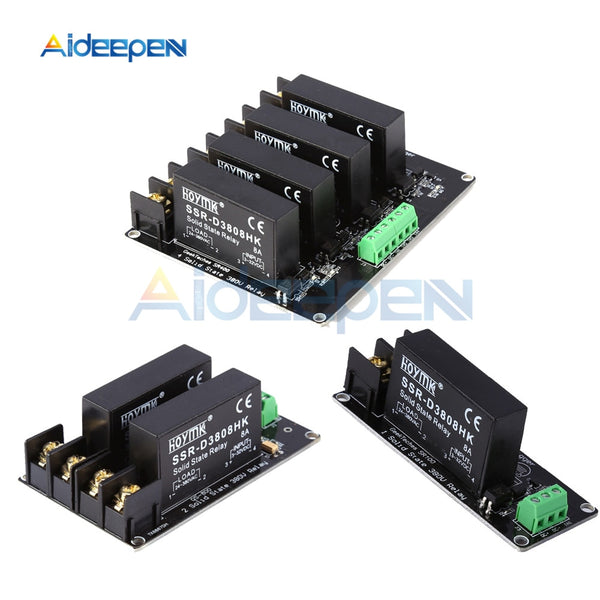 380V 8A 1 2 4 Channel Solid State Relay Module High and Low Level H L Trigger Board SSR D3808HK Switch Controller For Arduino
