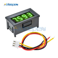 4 Bit 3 Wire 0.36" LED Digital Voltmeter Voltage Meter Gauge Car Motorcycle Volt Tester Detector DC0 100V Capacity Monitor Green