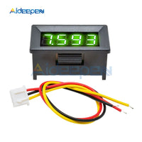 4 Bit 3 Wire 0.36" LED Digital Voltmeter Voltage Meter Gauge Car Motorcycle Volt Tester Detector DC0 100V Capacity Monitor Green