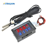 4 Digit DC4 28V Digital Thermometer w/NTC Waterproof Metal Probe Temperature Sensor Tester Car Room Indoor Red+Blue Dual Display on AliExpress