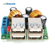 4 Four USB Port A5268 Step Down Power Supply Converter Board Module DC 12V 24V 40V to 5V 5A For MP3/MP4 Phone Car Equipment Tool