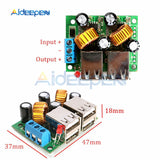 4 Four USB Port A5268 Step Down Power Supply Converter Board Module DC 12V 24V 40V to 5V 5A For MP3/MP4 Phone Car Equipment Tool