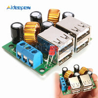 4 Four USB Port A5268 Step Down Power Supply Converter Board Module DC 12V 24V 40V to 5V 5A For MP3/MP4 Phone Car Equipment Tool