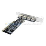 480Mbps 5 Port Usb 2.0 Pci Hub Card Controller Adaptor Module Motor