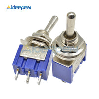 5/10Pcs Miniature Toggle Switch MTS 103 ON OFF ON 3 Pin 125V/6A 250V/3A 3 Position Power Switch