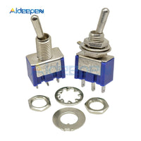 5/10Pcs Miniature Toggle Switch MTS 103 ON OFF ON 3 Pin 125V/6A 250V/3A 3 Position Power Switch