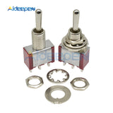 5/10Pcs Miniature Toggle Switch MTS 103 ON OFF ON 3 Pin 125V/6A 250V/3A 3 Position Power Switch