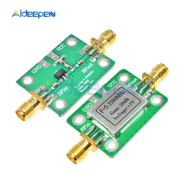 5 3500MHz RF Broadband Signal Amplifier High Gain 20dB Low Noise RF Amplifier Module LNA Board With Shielding Shell