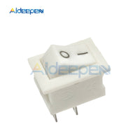 5PCS KCD11 2pin 3Pin ON OFF 3A 250V 10*15MM Small Boat Rocker Switch 10x15 Snap in Power Switch White Red and Black ON OFF ON
