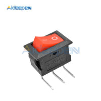 5PCS KCD11 2pin 3Pin ON OFF 3A 250V 10*15MM Small Boat Rocker Switch 10x15 Snap in Power Switch White Red and Black ON OFF ON