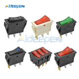 5PCS KCD3 Rocker Switch 15A/16A/20A 125V/250V ON OFF ON OFF ON 2 Position 3 Position 2Pin 3Pin Electrical Equipment Power Switch