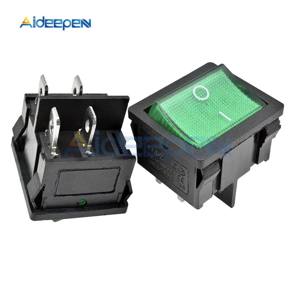 5PCS KCD5 Latching Rocker Switch 4 Pin 6 Pin ON OFF ON OFF ON 2 Positi ...