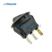 5Pcs 12V LED/Light Round Rocker ON/OFF Switch Cat Eye Switch 3 Pins with Blue Led Lights for Car/Van/Dash/Boat