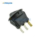 5Pcs 12V LED/Light Round Rocker ON/OFF Switch Cat Eye Switch 3 Pins with Blue Led Lights for Car/Van/Dash/Boat