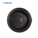 5Pcs 12V LED/Light Round Rocker ON/OFF Switch Cat Eye Switch 3 Pins with Red Led Lights for Car/Van/Dash/Boat