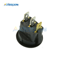 5Pcs 12V LED/Light Round Rocker ON/OFF Switch Cat Eye Switch 3 Pins with Red/Blue/Green/Yellow Led Lights for Car/Van/Dash/Boat