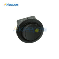 5Pcs 12V LED/Light Round Rocker ON/OFF Switch Cat Eye Switch 3 Pins with Yellow Led Lights for Car/Van/Dash/Boat